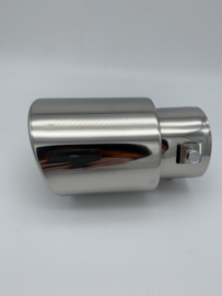 RVS Uitlaat sierstuk ovaal 96X83 mm . 40-64mm aansluiting