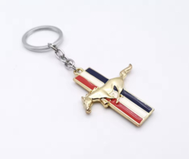 Mustang Spinning Tri-Bar Logo Gold