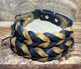 Hondenhalsband leer brown/Black