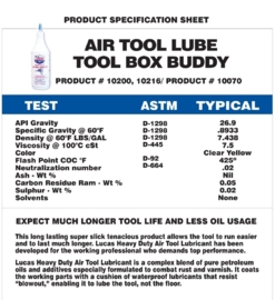 Lucas airtool oil 59ml verpakking