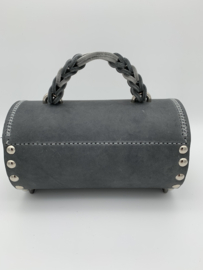 Handtas Dark grey round handbag