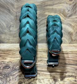 Hondenhalsband leer Green