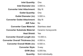 Catalisator universeel 3 inch magnaflow wide