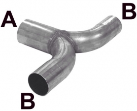 RVS T-stuk uitlaat div. Diameters