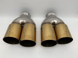 Sierstukken set gold RVS Dubbel Rond – versprongen – 2 x 76 mm