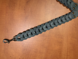 Leren duo honden riem Grey