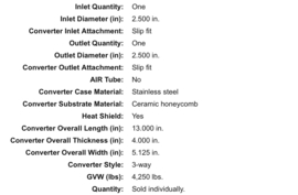 Catalisator universeel 2,5 inch magnaflow small