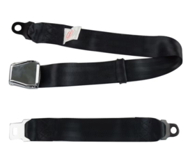2 Point Airplane Buckle Lap Seat Belts Black