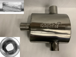 MAX Spiral Straight Flo Performance rvs uitlaat demper 2,5 inch