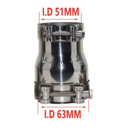 Uitlaat verloopstuk  klemdeel