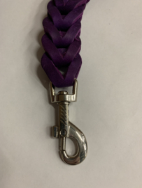 Lederen honden riem Purple