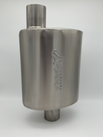MAX Spiral Straight Flo Performance rvs uitlaat demper 2,5 inch