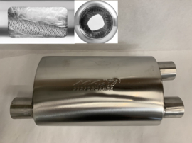MAX Spiral Straight Flo Performance rvs uitlaat demper 2,5 inch