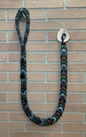 Lederen honden riem grey/green/black/brown