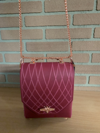 Handtas rose wine red messenger hand/cross body bag