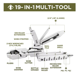 Swiss tech 19-in-1 tool sleutelhanger Mini Keyring Tool