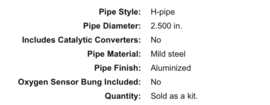 Flowmaster 2,5 inch Universal Balance Pipe Kits 15920