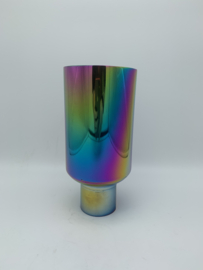 4 Inch rainbow RVS uitlaat sierstuk recht