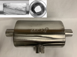 MAX Spiral Straight Flo Performance rvs uitlaat demper 2,5 inch
