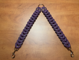 Leren duo honden riem berry