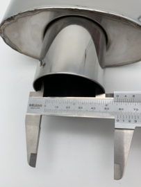 Ovaal RVS uitlaat eindsierstuk 2,25 inch