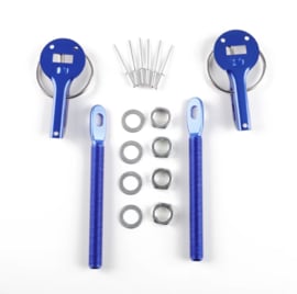 Hood Bonnet Pin Kit Aluminium For All Cars blue