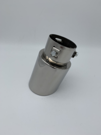 RVS Uitlaat sierstuk ovaal 96X83 mm . 40-64mm aansluiting
