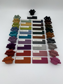 Lederen oortjes band  in 19 verschillende kleuren