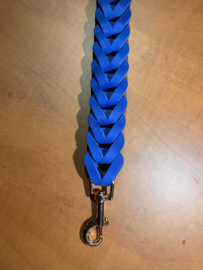 Leren duo honden riem Hard blue