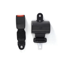 2-Point Lap Retractable Seat Belt  Black