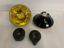 5 3/4 inch Amerikaanse koplamp met geel glas H4 lamp set 2 stuks