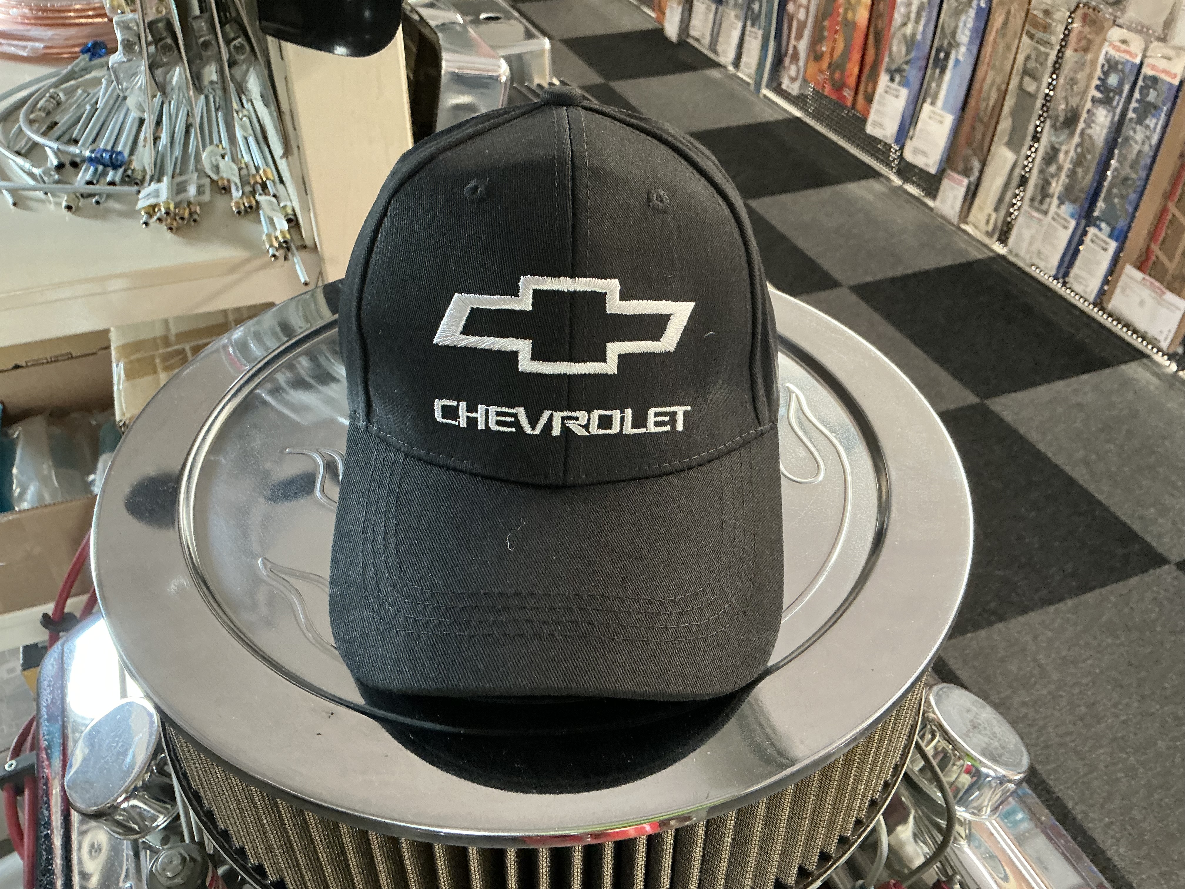 Baseball cap chevrolet zwart Wit logo