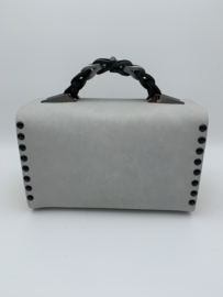 Handtas Light grey box handbag