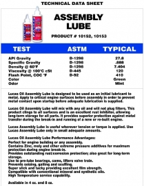 Lucas assembly lube 4 fl.oz. verpakking