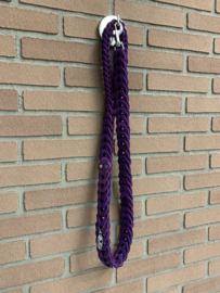 Lederen honden riem Purple