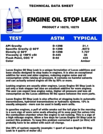 Lucas engine oil stop leak. 1 liter verpakking