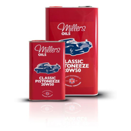 Millers Oil Classic Pistoneeze 20W50. 1 en 5 liter