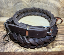Hondenhalsband leer brown