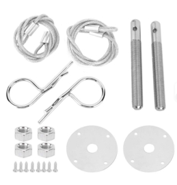 Hood pin kit chroom. Motorkap snel sluiting