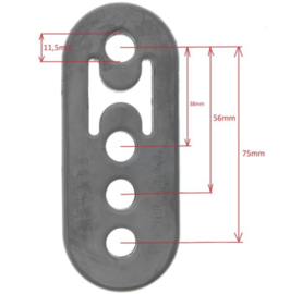 Uitlaat Ophang rubber Multi hole