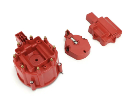 GM V8 verdeelkap en rotor kit compleet rood