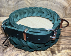 Hondenhalsband leer Green