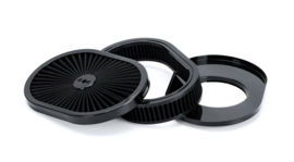 12 inch oval luchtfilter zwart/zwart