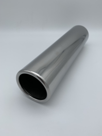 RVS  Ronde eindstuk 3 inch rolled edge ( 30cm lang )