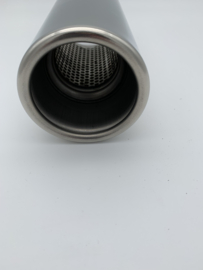 RVS Ronde eindstuk 3 inch rolled edge / met extra demping