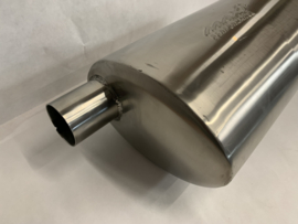 MAX Turbo Style Flo Performance rvs uitlaat demper 2,25 inch