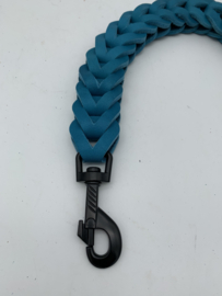 Lederen honden riem Sea blue