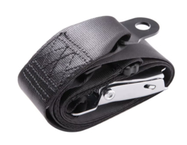2 Point Airplane Buckle Lap Seat Belts Black