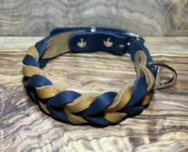 Hondenhalsband leer brown/Black