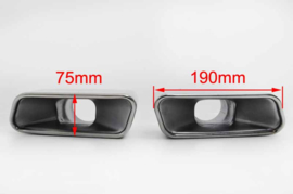 Uitlaat Sierstukken set RVS mercedes AMG look